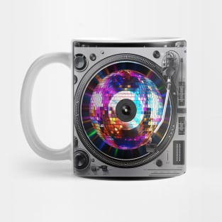 Turntable with a Disco Ball Mug